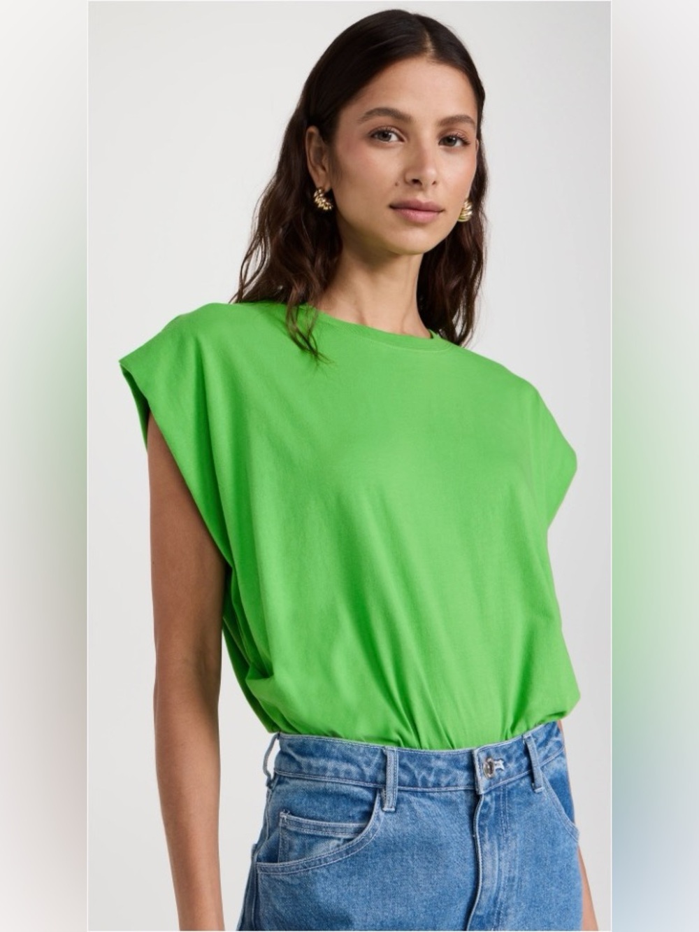 Pistola Trina Tee in Green Apple size Large